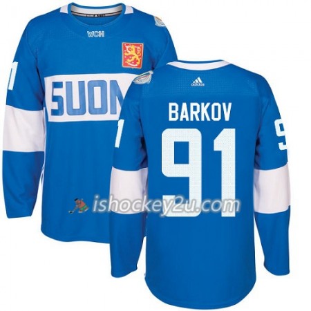 Finland Trøje Aleksander Barkov 91 2016 World Cup Blå Premier
